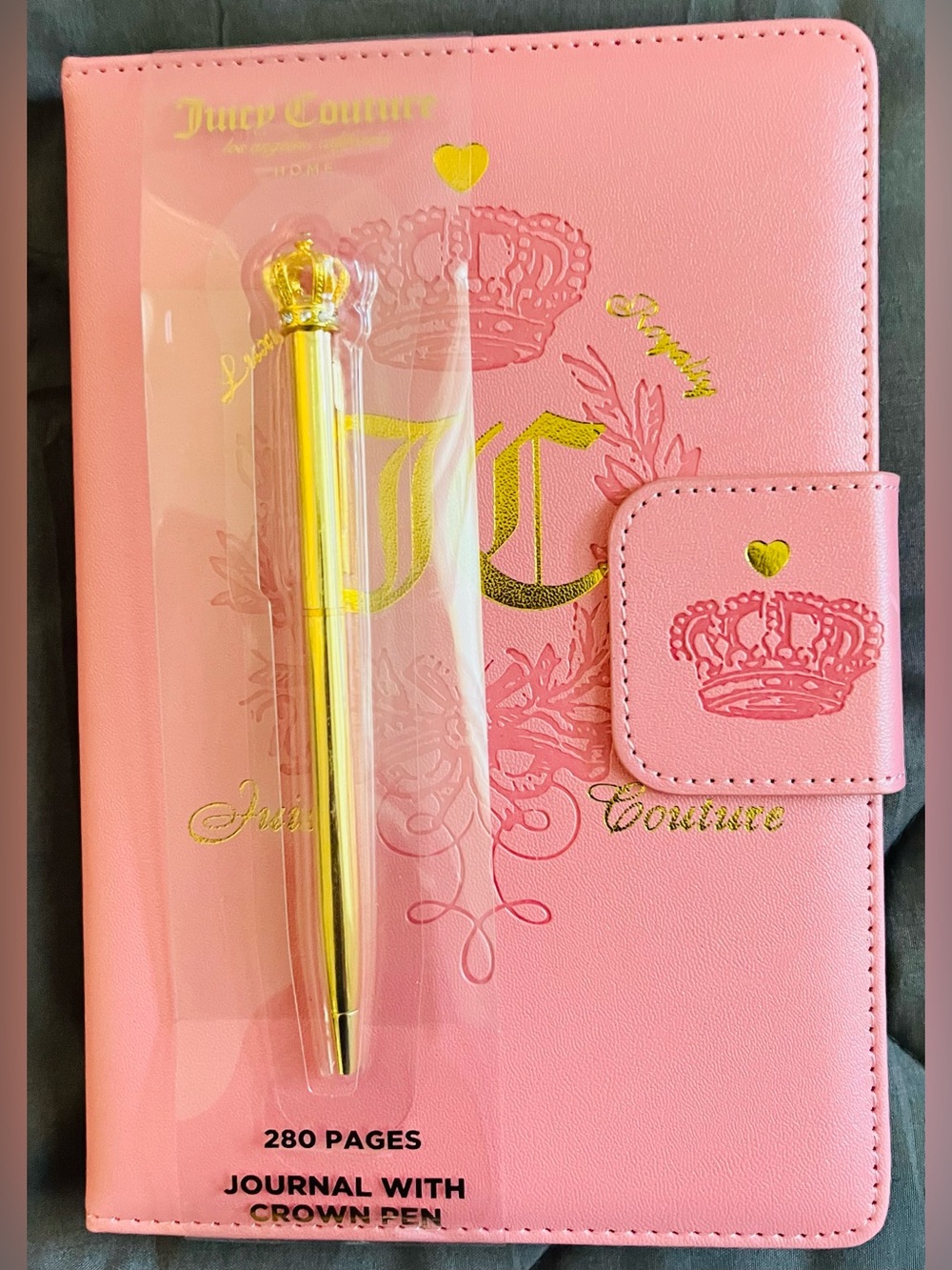 Juicy Couture Pink Rhinestone Logo Lounge Set w/ Pink JC Accessories NWT - Picture 7 of 9